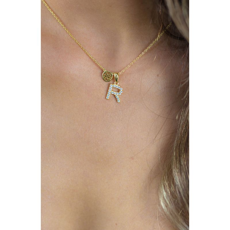 Georgini Luxury Letters R Initial Pendant - Gold