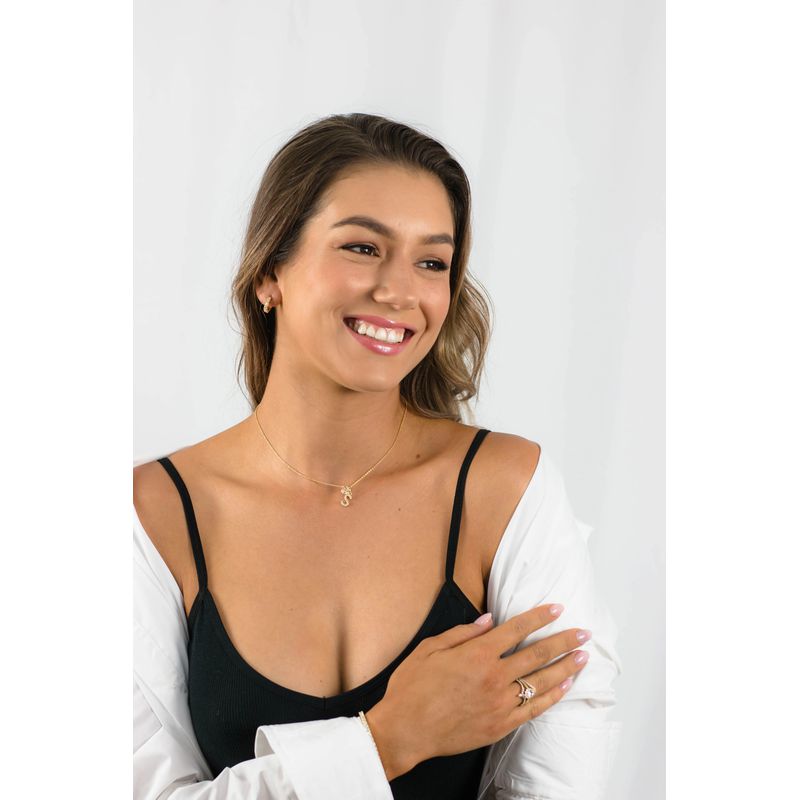 Georgini Luxury Letters S Initial Pendant - Gold