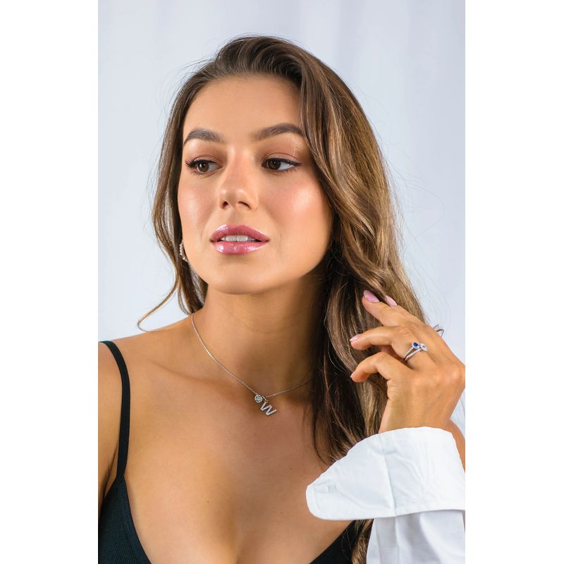 Georgini Luxury Letters W Initial Pendant - Silver