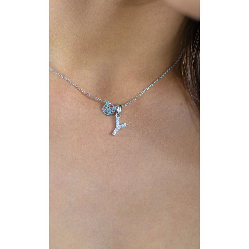 Georgini Luxury Letters Y Initial Pendant - Silver