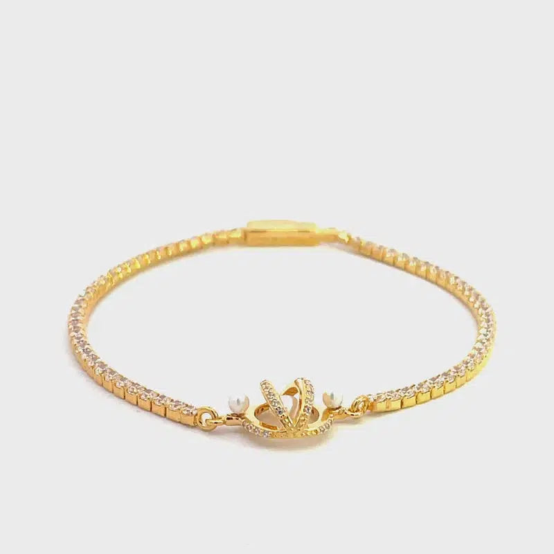 Georgini Majesty Freshwater Pearl Bracelet - Gold