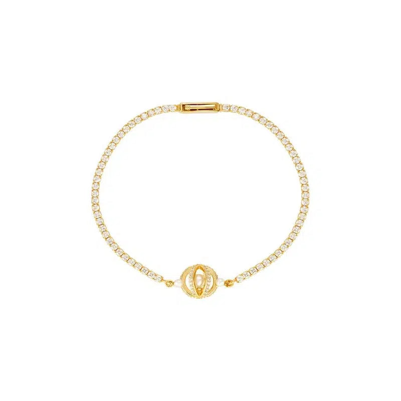 Georgini Majesty Freshwater Pearl Bracelet - Gold