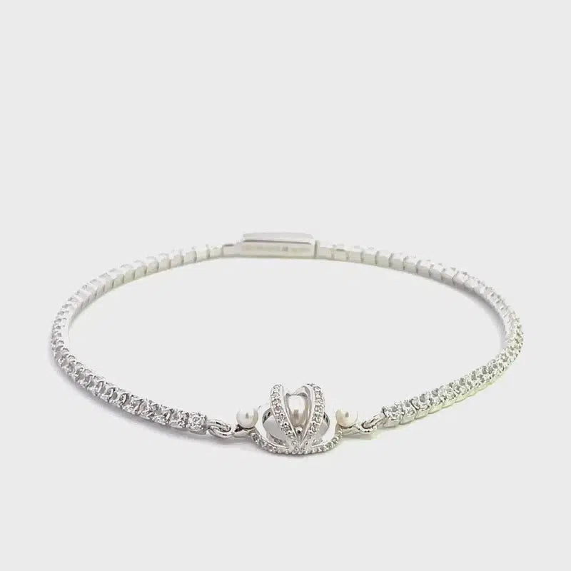 Georgini Majesty Freshwater Pearl Bracelet - Silver