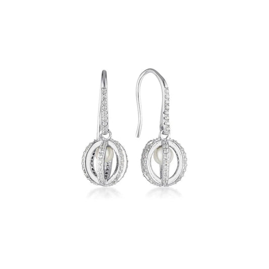 Georgini Majesty Freshwater Pearl Earrings - Silver