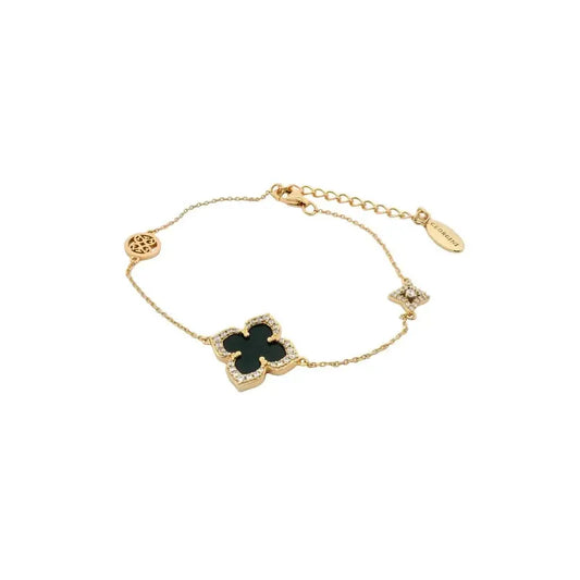Georgini Midnight Velvet Black Agate Fairwater Bracelet - Gold