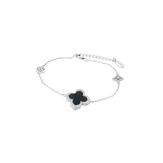 Georgini Midnight Velvet Black Agate Fairwater Bracelet - Silver