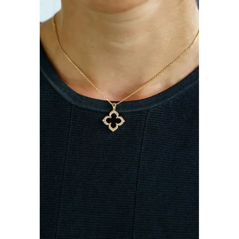 Georgini Midnight Velvet Black Agate Fairwater Pendant - Gold
