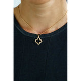 Georgini Midnight Velvet Black Agate Fairwater Pendant - Gold