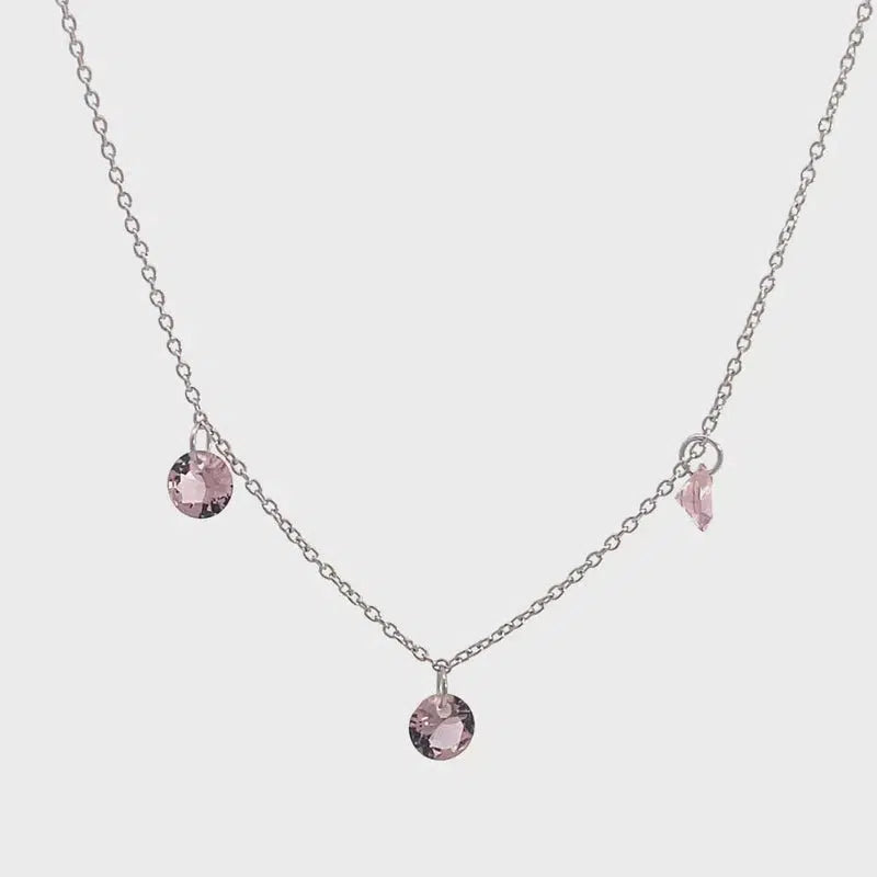 Georgini Mirage Ethereal Morganite Necklace - Silver