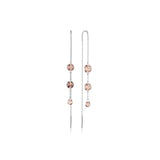 Georgini Mirage Ethereal Morganite Threader Earrings - Silver