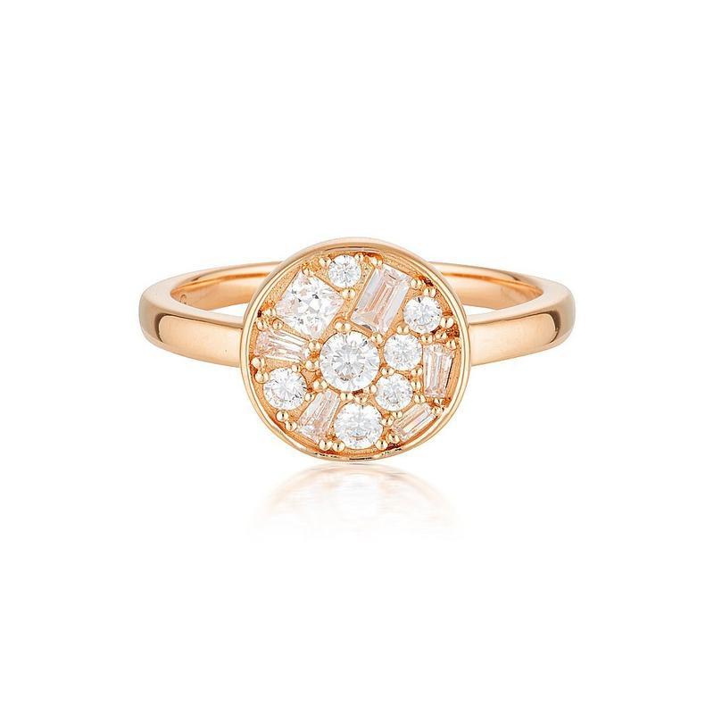 Georgini Mosaic Disc Rose Gold Ring