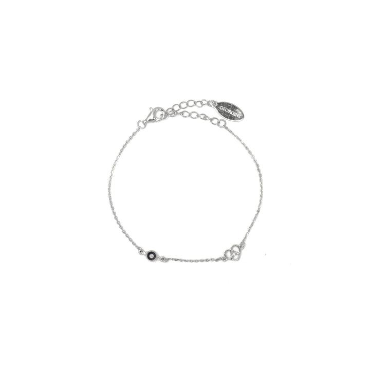 Georgini Natural Sapphire and Two Natural Diamond September Bracelet - Silver