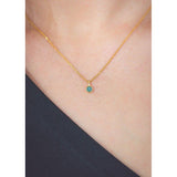 Georgini Natural Torquoise and Diamond December Pendant - Gold