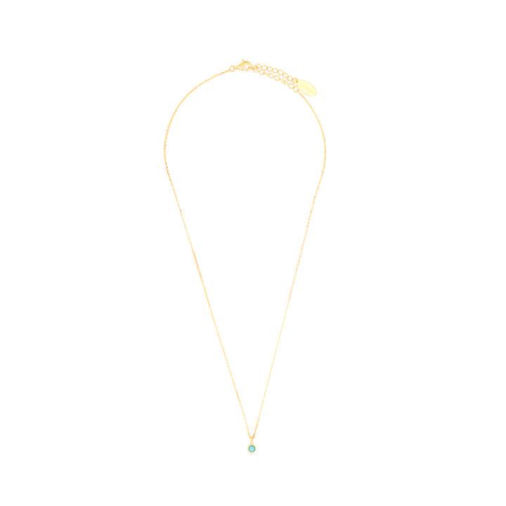 Georgini Natural Torquoise and Diamond December Pendant - Gold
