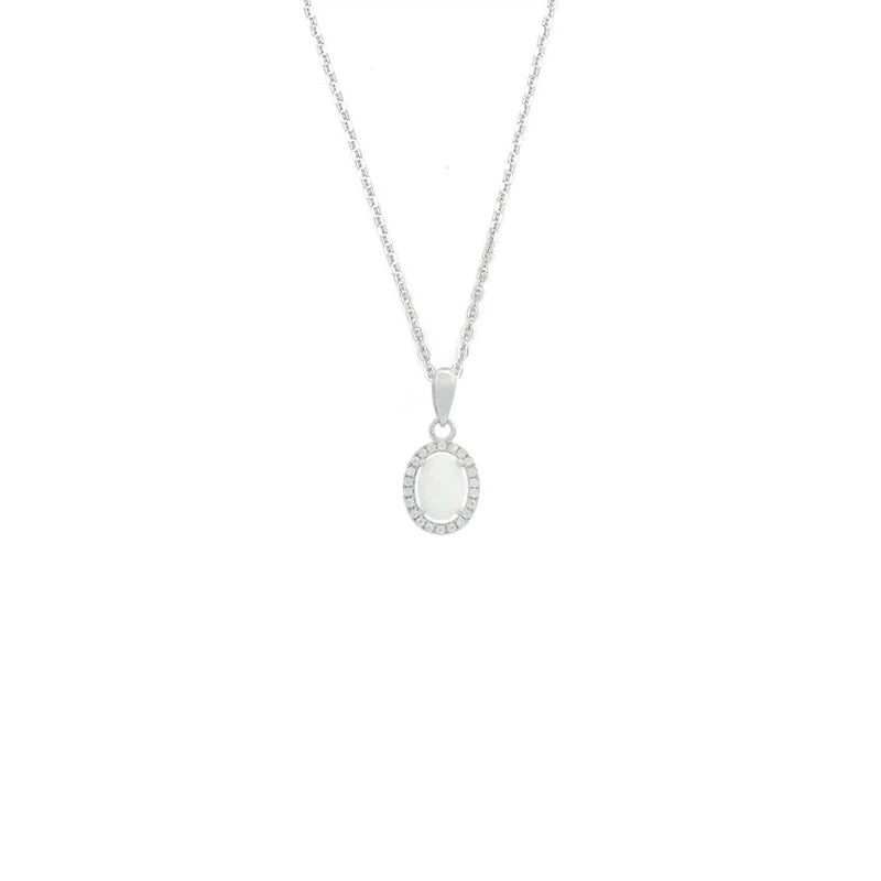 Georgini Opal Glow Blackwattle Pendant - Silver