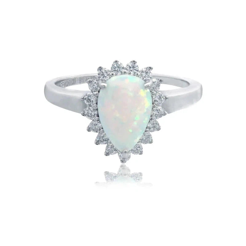 Georgini Opal Glow Rozelle Ring - Silver