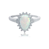 Georgini Opal Glow Rozelle Ring - Silver