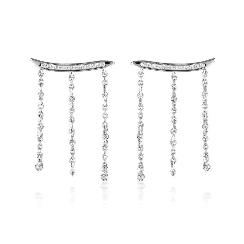 Georgini Red Carpet Billboard Earrings - Silver