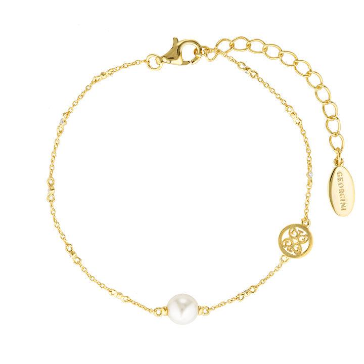 Georgini Red Carpet Globe Pearl Bracelet - Gold