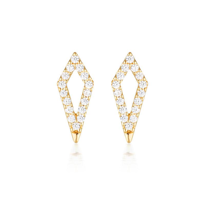 Georgini Rock Star Kite Gold Earrings