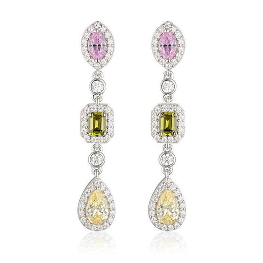 Georgini Summer Sorbet Pina Colada Multi Coloured Earrings - Silver