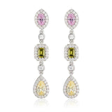 Georgini Summer Sorbet Pina Colada Multi Coloured Earrings - Silver