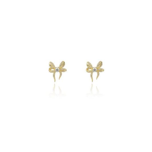 Georgini Sweetheart Bow Earrings - Gold