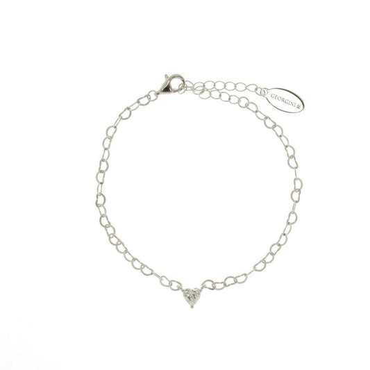 Georgini Sweetheart Heart Chain Bracelet - Silver