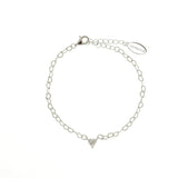 Georgini Sweetheart Heart Chain Bracelet - Silver