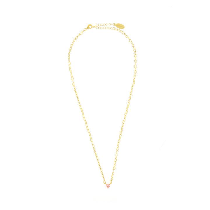 Georgini Sweetheart Heart Chain Necklace - Pink Gold