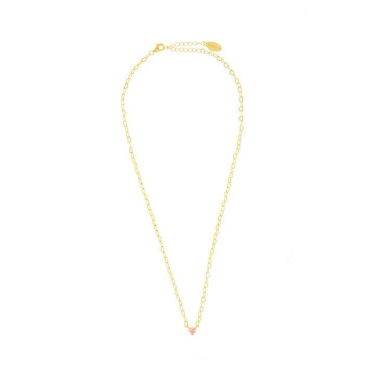 Georgini Sweetheart Heart Chain Necklace - Pink Gold