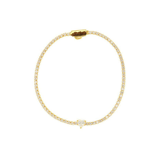 Georgini Sweetheart Tennis Bracelet - Gold - 18cm