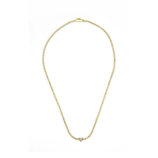 Georgini Sweetheart Tennis Necklace - Gold - 42cm