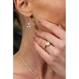 Georgini Sydney Soiree Elaine Cushion Cut Drop Earrings - Gold