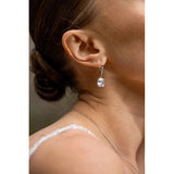 Georgini Sydney Soiree Elaine Cushion Cut Drop Earrings - Silver