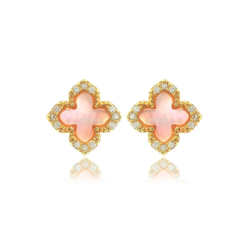 Georgini Sydney Soiree Fairwater Mother of Pearl Sud Earrings - Gold