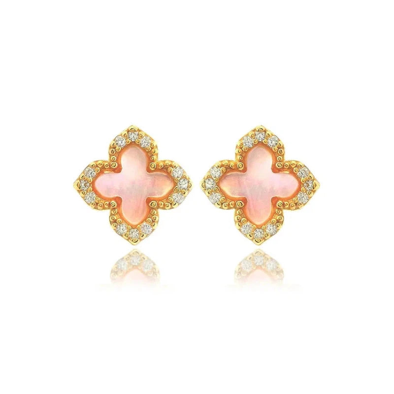 Georgini Sydney Soiree Fairwater Mother of Pearl Sud Earrings - Gold