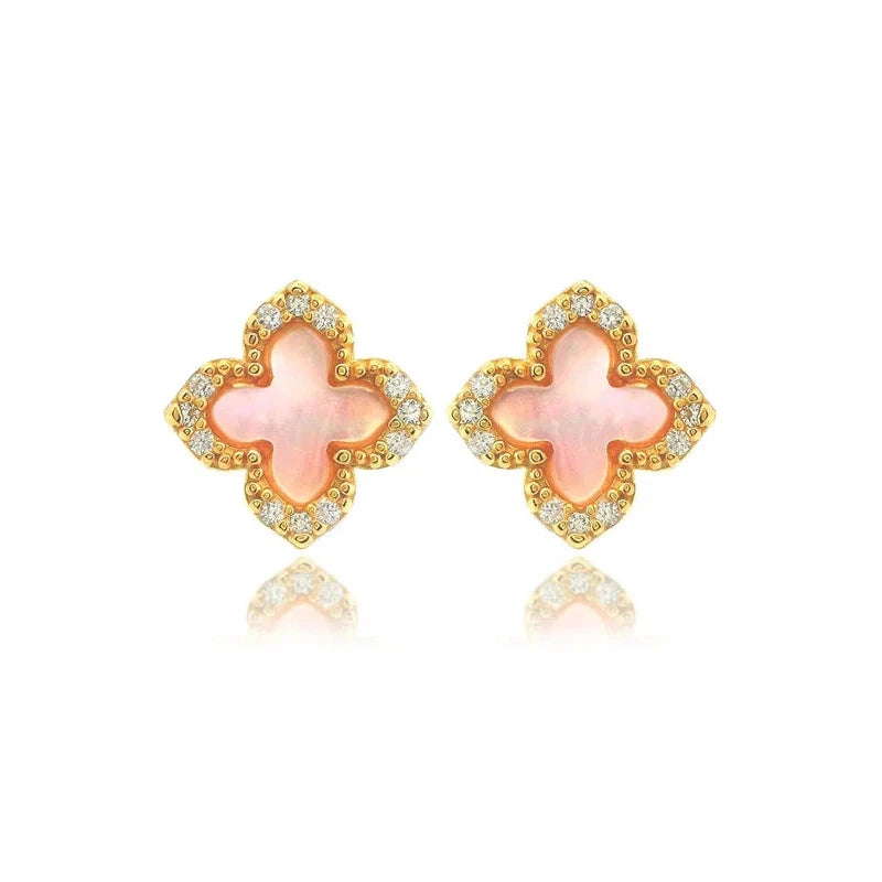 Georgini Sydney Soiree Fairwater Mother of Pearl Sud Earrings - Gold