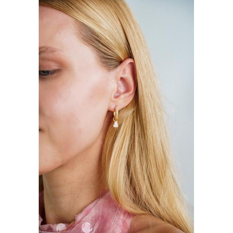 Georgini Wisteria Duo Gold Pearl Earrings