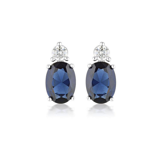 Georgini aurora australis silver/sapphire earrings