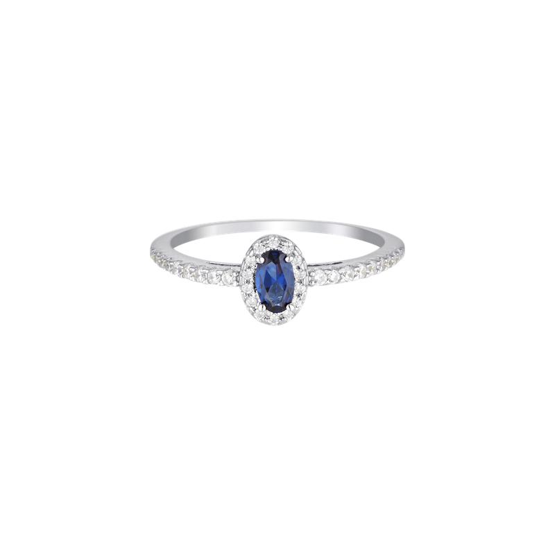 Georgini aurora glow silver/sapphire ring