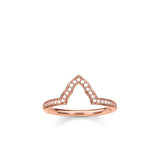 Gold Plated Rose Gold Zirconia Ring