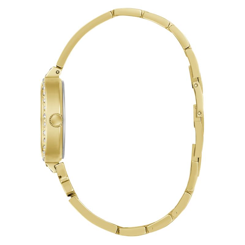 Gues Giselle Gold Tone Analog Watch with Diamond Accents