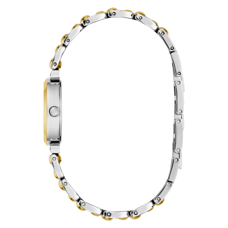 Guess 2-Tone Analog Watch with Green Dial and Gold Accents