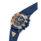 Guess 40th Anniversary Special Edition Ladies Blue Rose Gold Tone Multi-function Watch