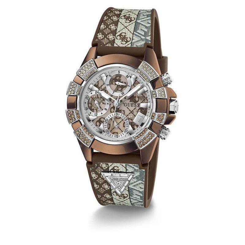 Guess 40th Anniversary Special Edition Ladies Brown Coffee Multi-function Watch