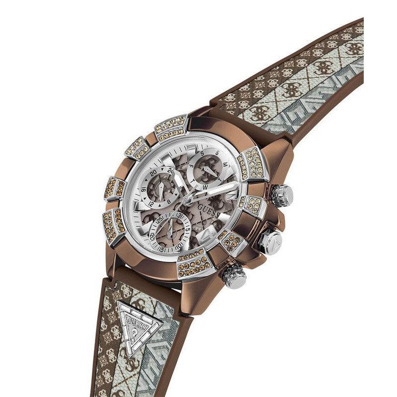 Guess 40th Anniversary Special Edition Ladies Brown Coffee Multi-function Watch