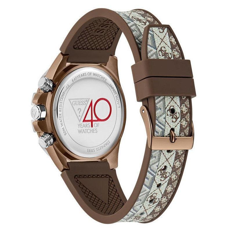 Guess 40th Anniversary Special Edition Ladies Brown Coffee Multi-function Watch