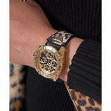 Guess 40th Anniversary Special Edition Ladies Leopard Gold Tone Multi-function Watch