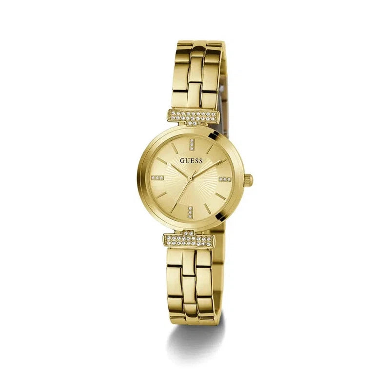 Guess Array Champagne Dial Analogue Watch